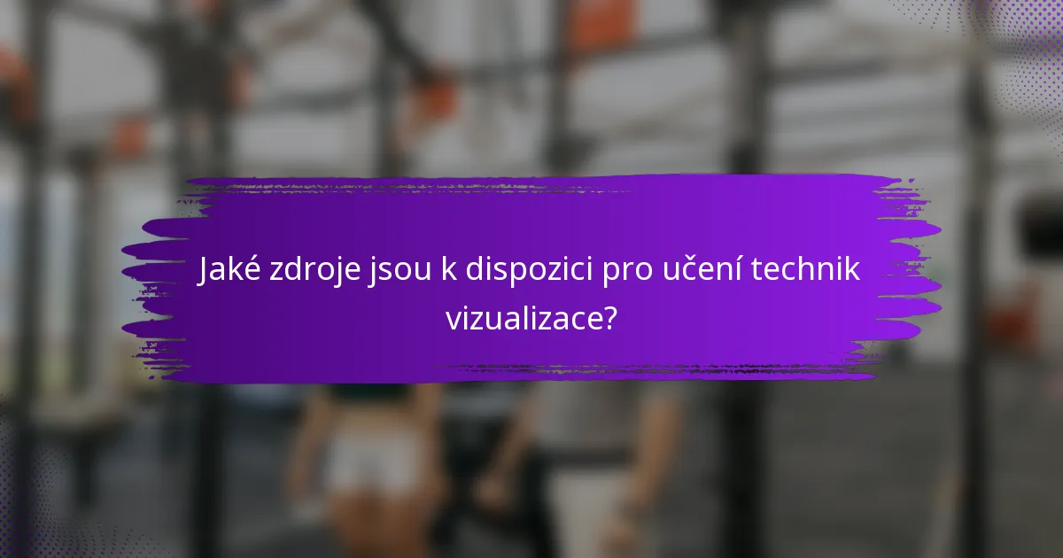 Jaké zdroje jsou k dispozici pro učení technik vizualizace?