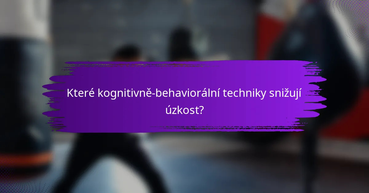 Které kognitivně-behaviorální techniky snižují úzkost?