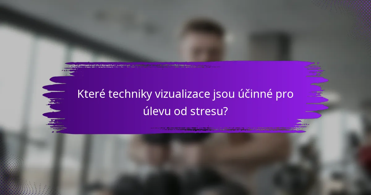 Které techniky vizualizace jsou účinné pro úlevu od stresu?